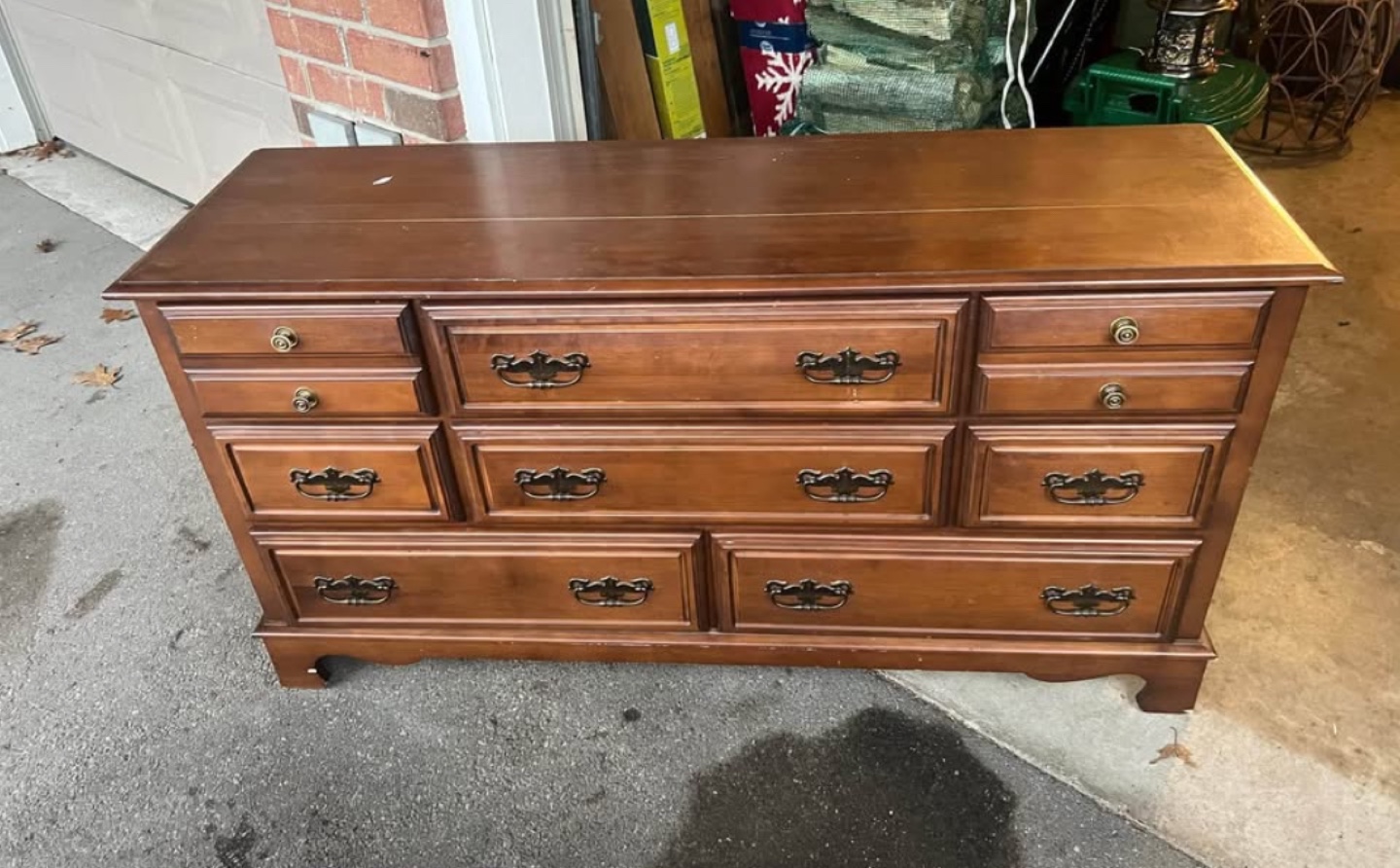 Vintage Wooden Buffet Server with Mirror and Dresser - photo 4