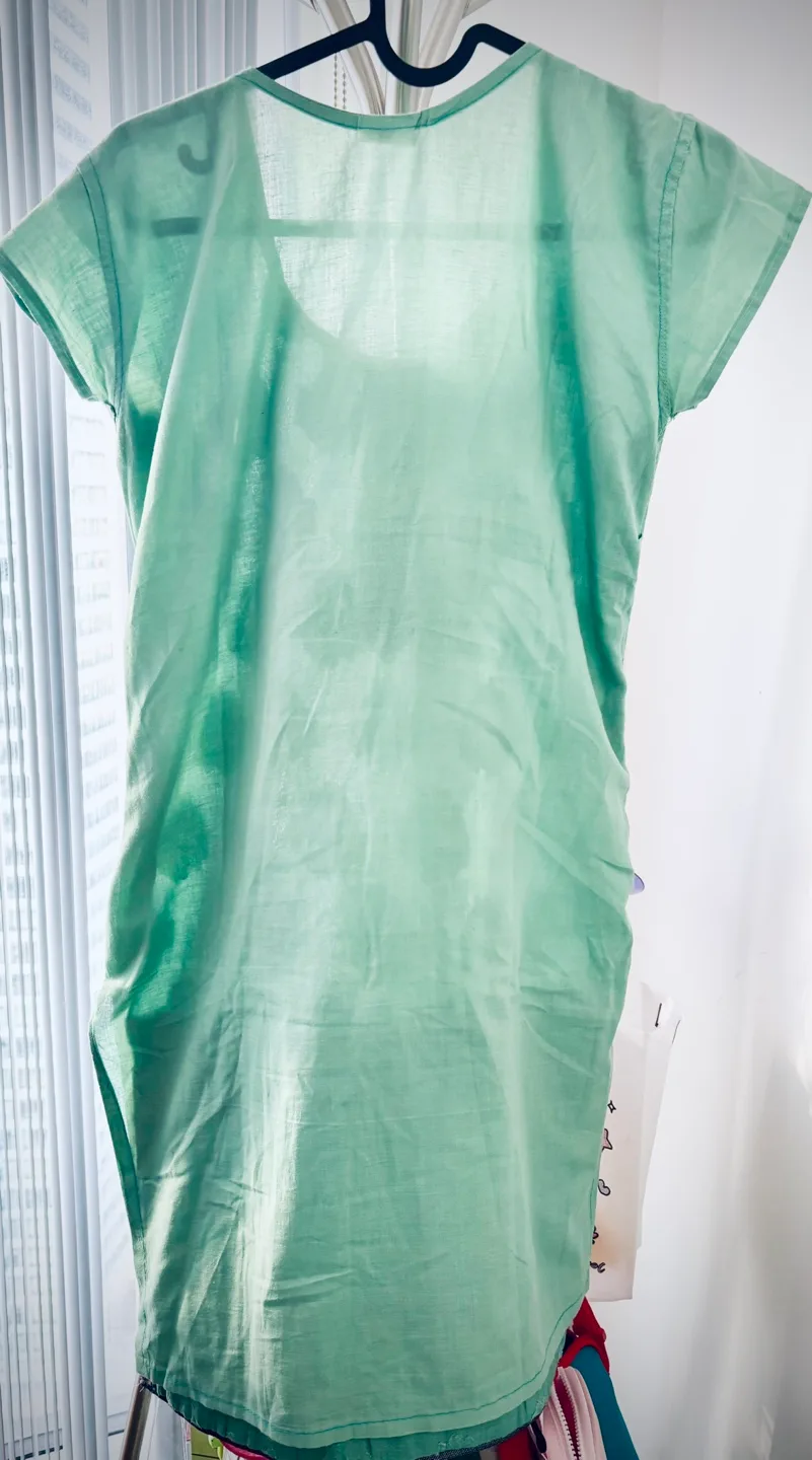 Women's Mint Green Kurti with Embroidered Detail image indicator(2)