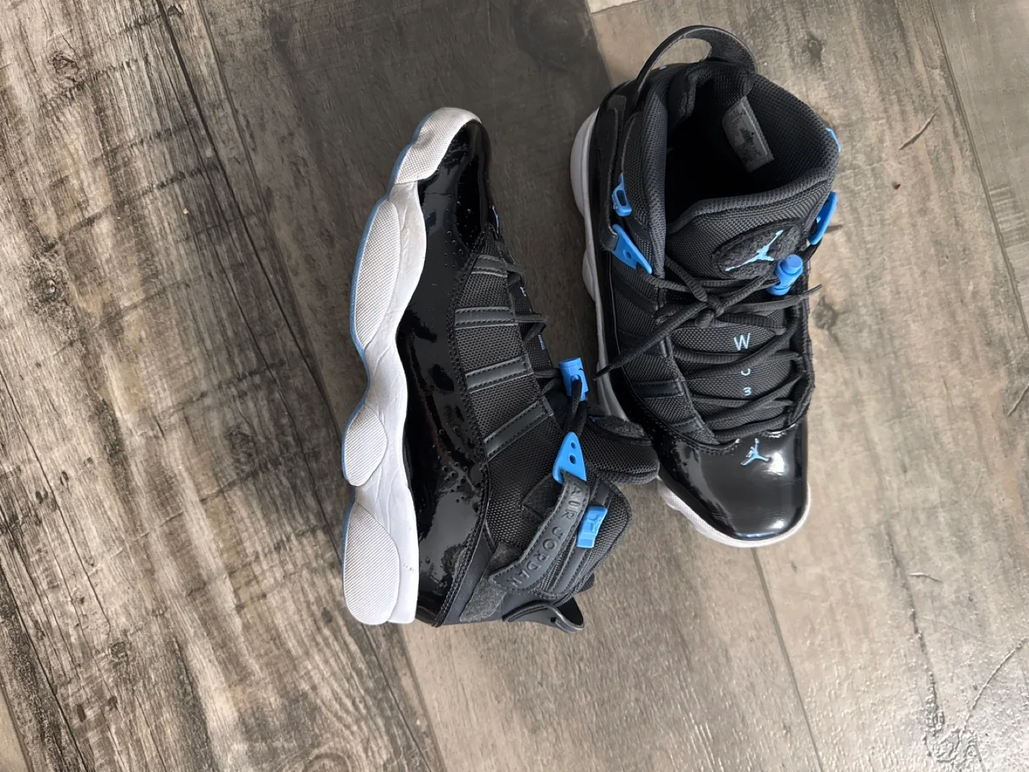 Air Jordan 6 Rings GS Black/Light Blue