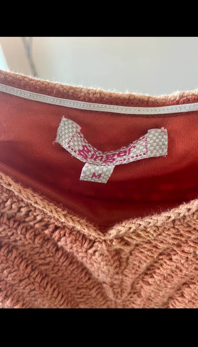 Orange Knit Crop Top Size M image indicator(4)