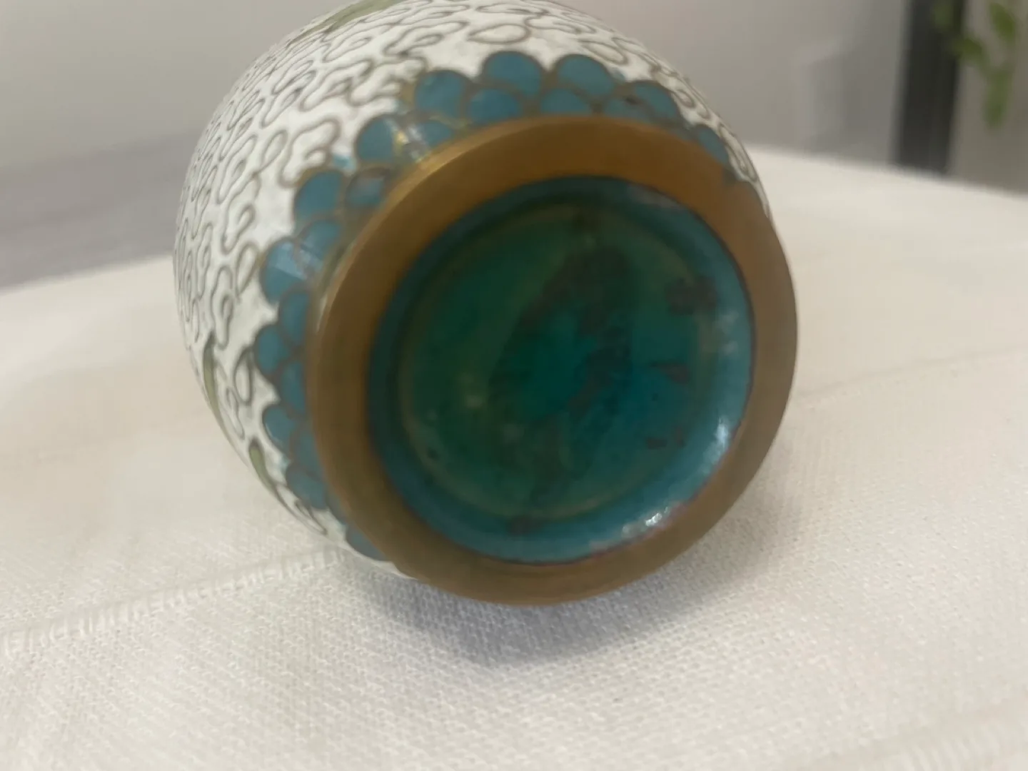 Pair of Cloisonné Vases with Stands image indicator(5)