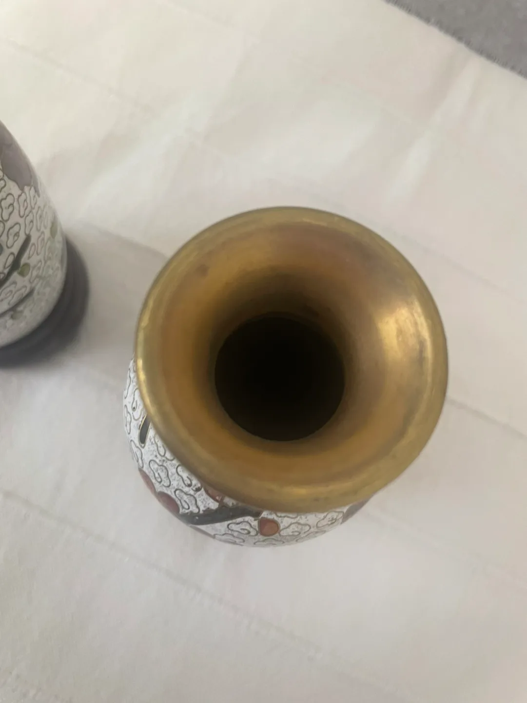 Pair of Cloisonné Vases with Stands image indicator(4)