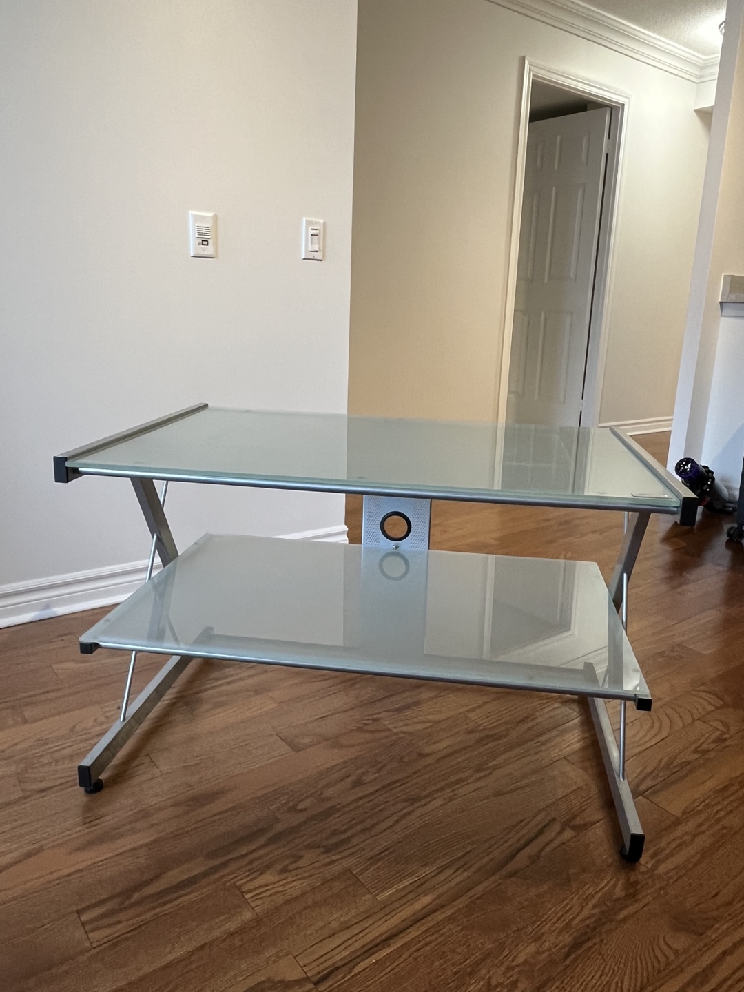 Glass & Metal TV Stand