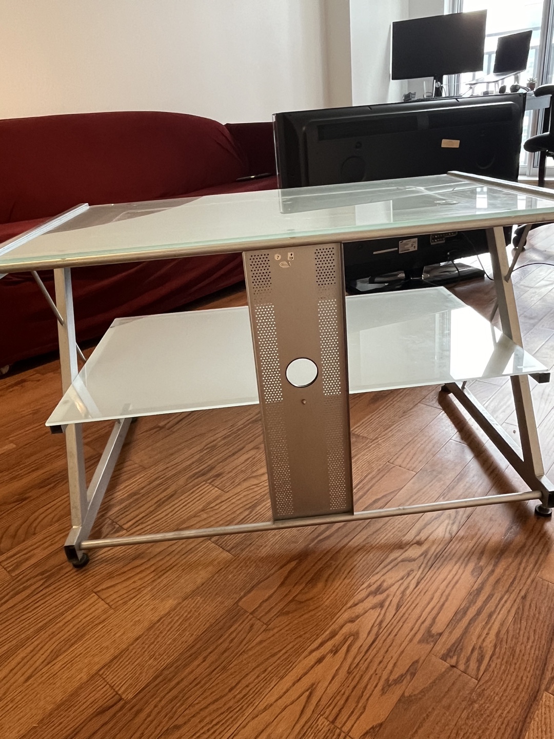 Glass & Metal TV Stand - photo 2