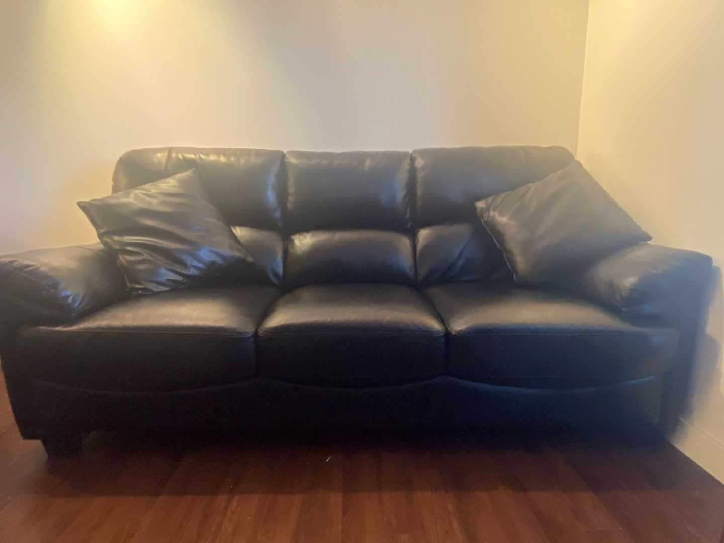 Black Leather Sofa