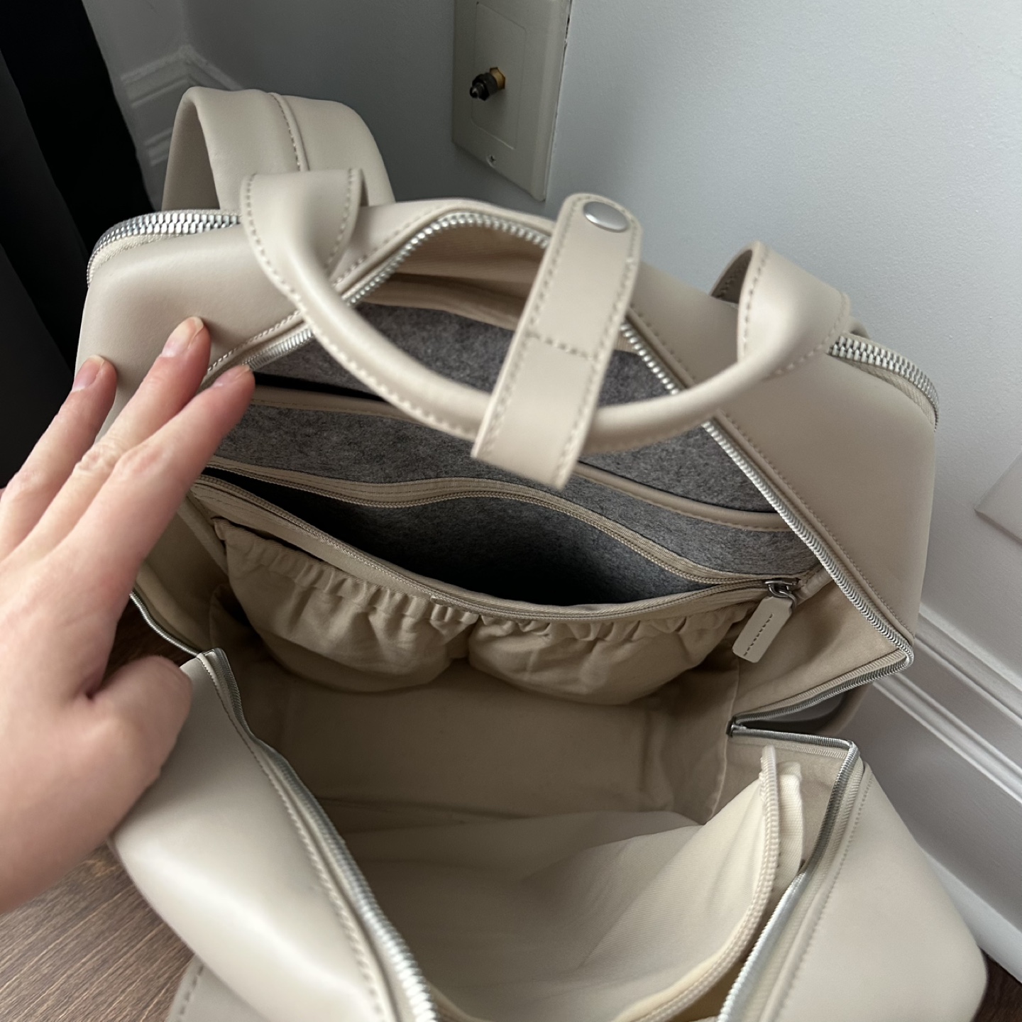 Monos Metro Backpack - Ivory Vegan Leather - photo 5