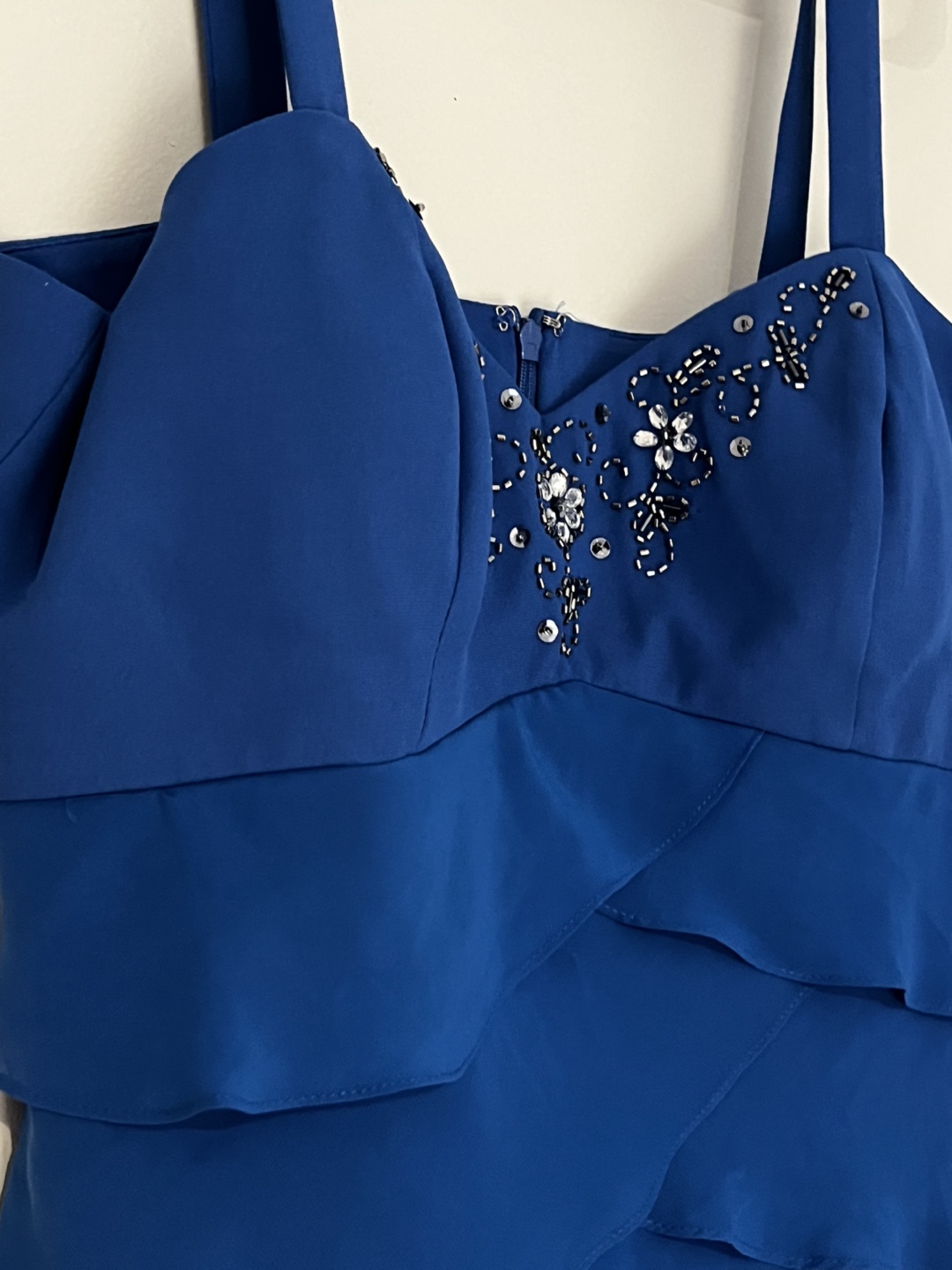 Royal Blue Layered Dress, Size 12