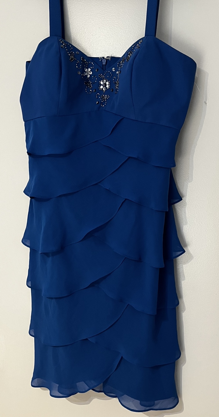 Royal Blue Layered Dress, Size 12 - photo 2