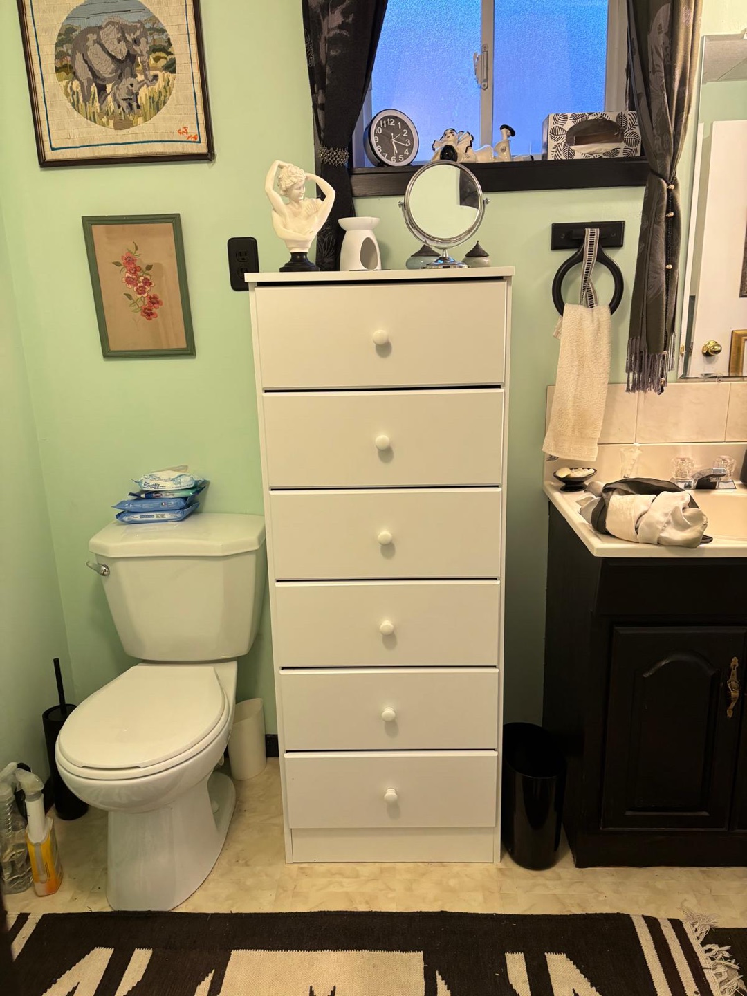 White 5-Drawer Tallboy - photo 2