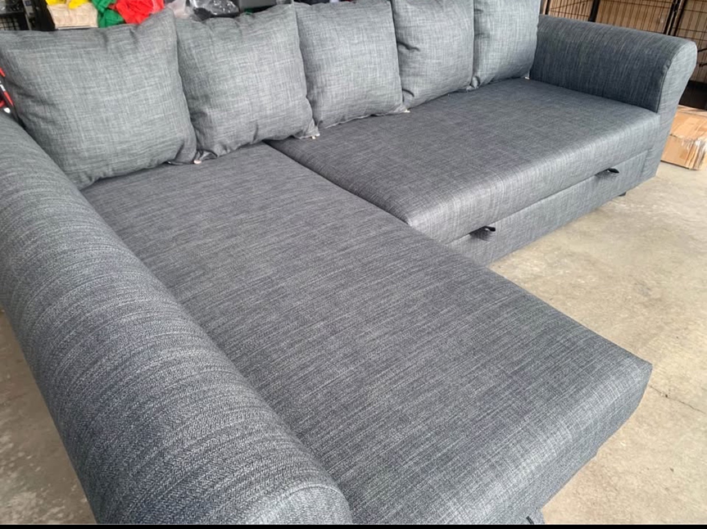 Grey Sectional Sofa with Storage - photo 3