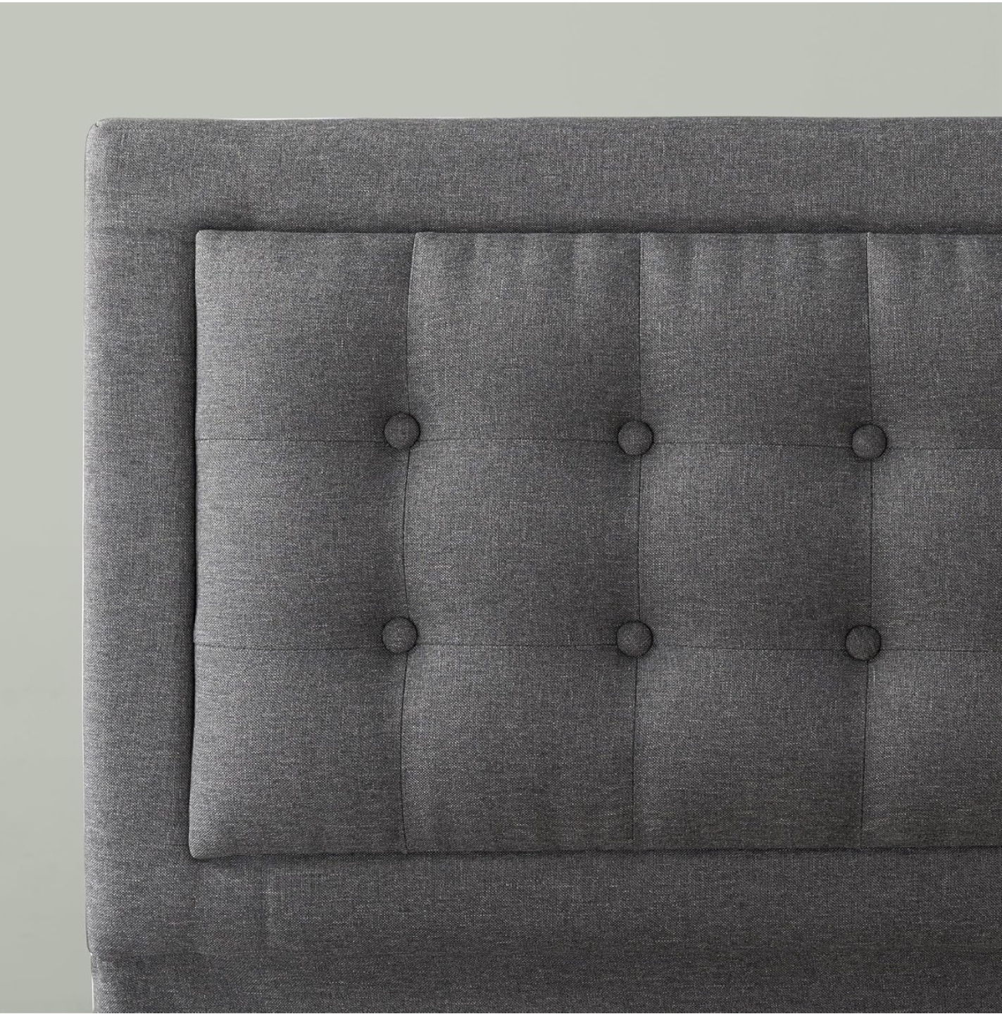 King-size upholstered bed frame, dark grey - photo 4