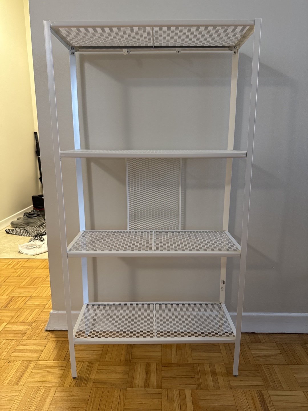 White Metal Shelving Unit - Four Shelves - photo 4