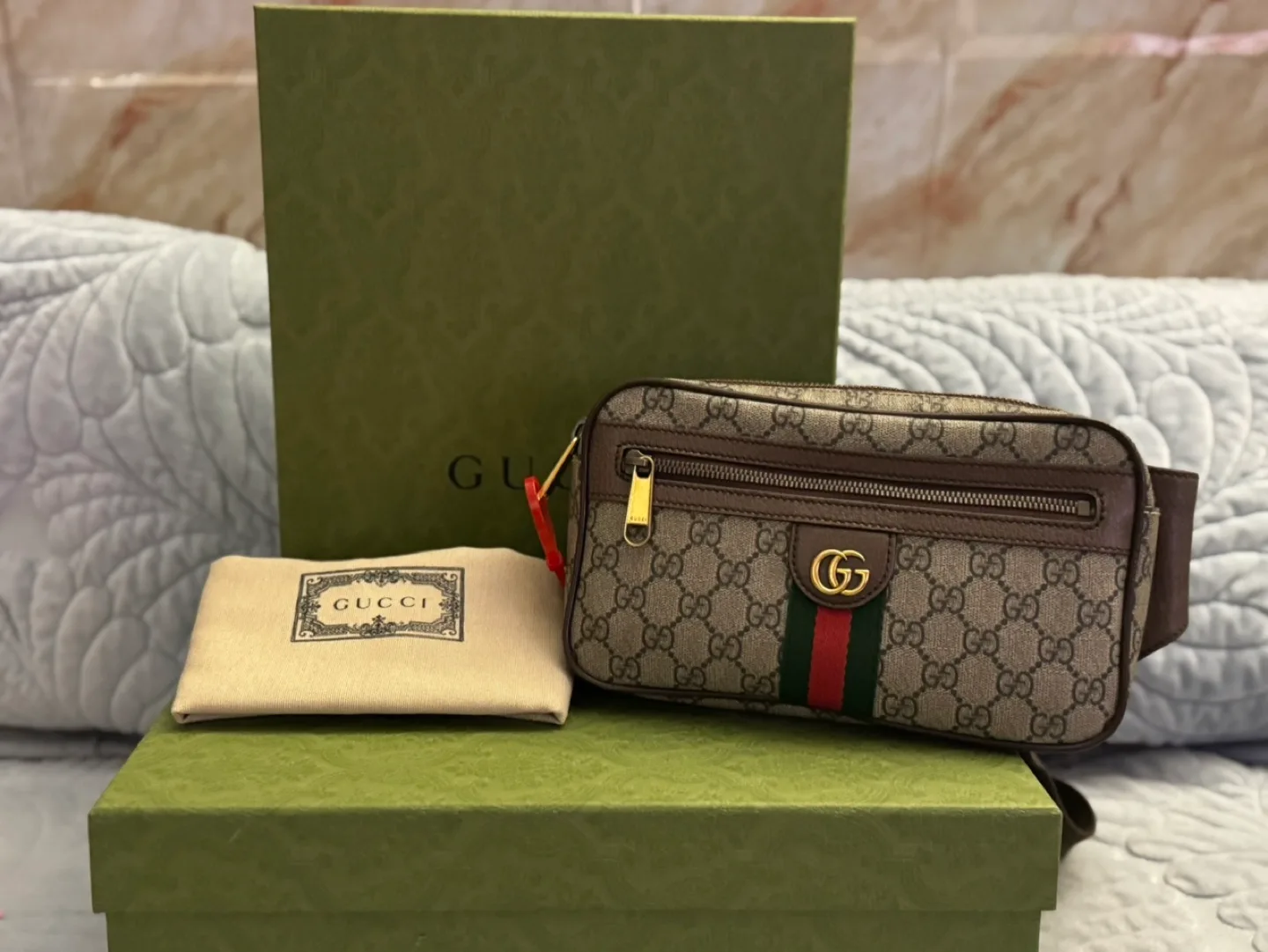 Gucci OPHIDIA SMALL BELT BAG Authentic thumbnail