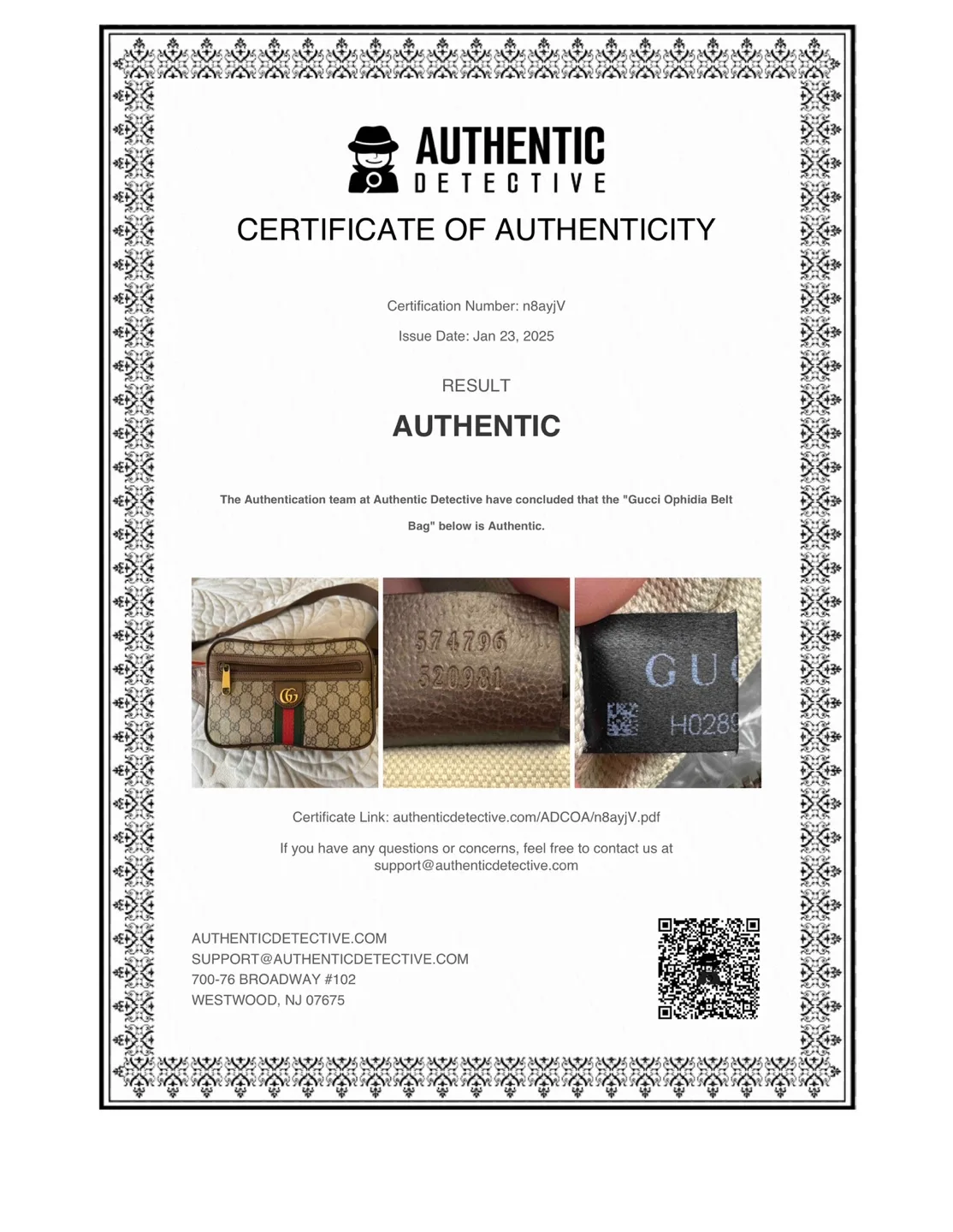 Gucci OPHIDIA SMALL BELT BAG Authentic image indicator(10)