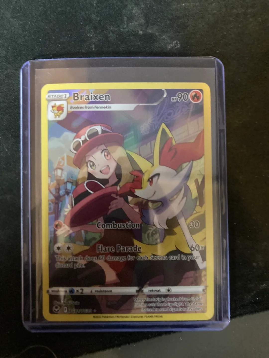 Pokemon Braixen Card - Stage 1 -  SwSh8 -  Near Mint thumbnail