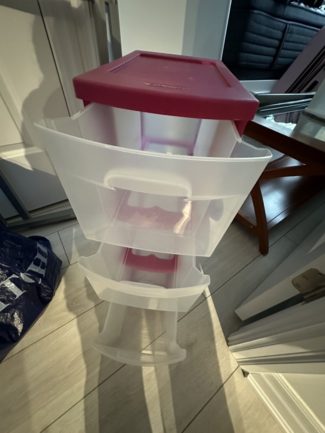 3 Drawer Storage Organizer - Pink (set of 2)