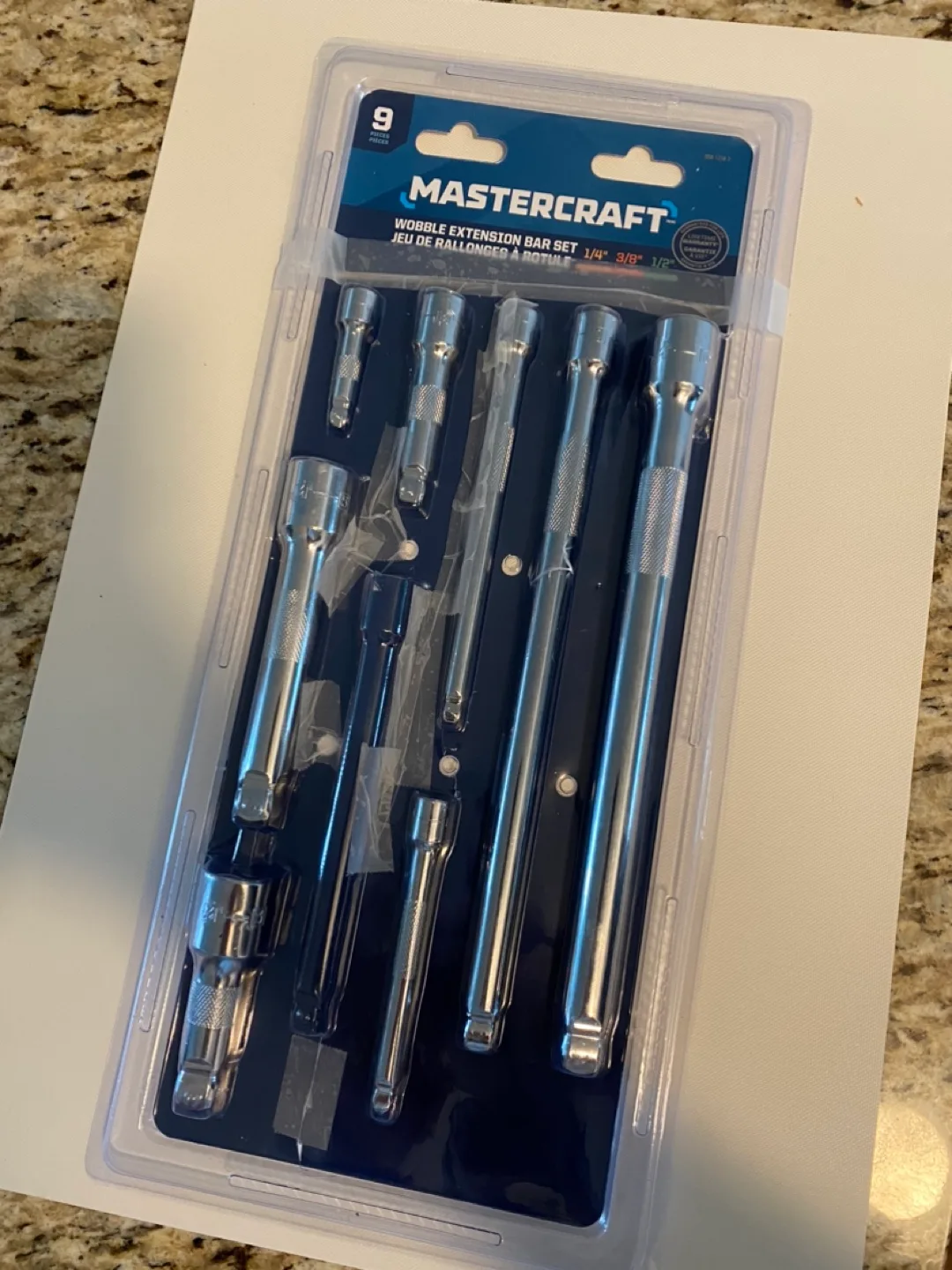 Mastercraft Wobble Extension Bar Set - 1/4", 3/8", 1/2" thumbnail