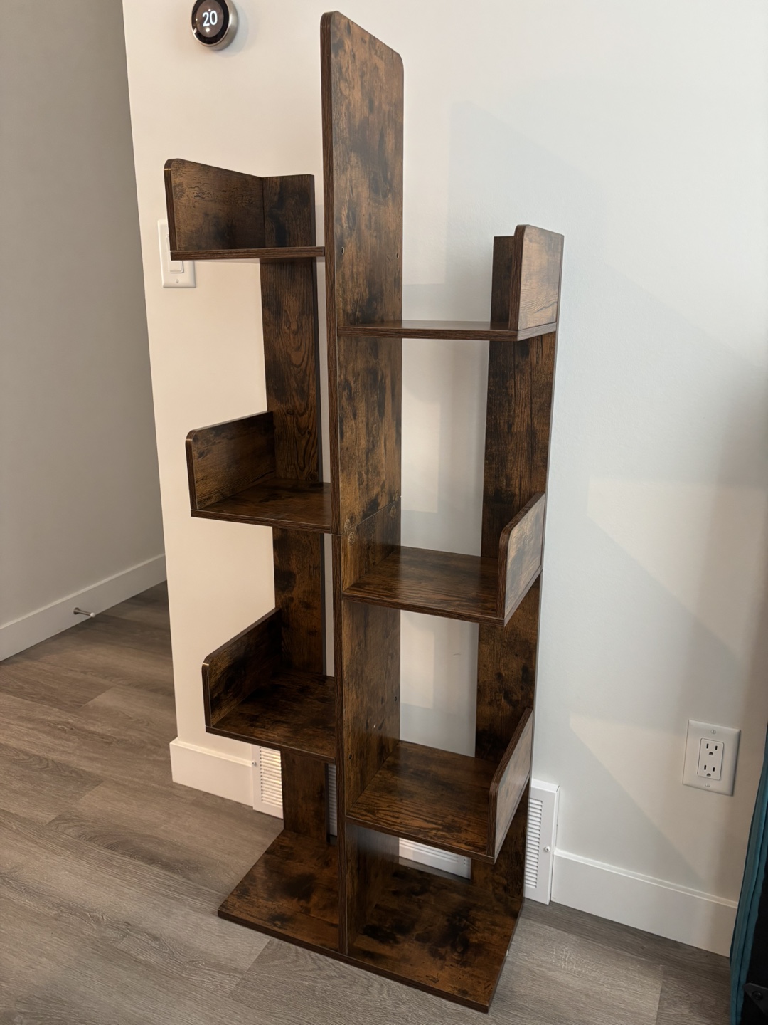 Rustic Brown Wooden Bookcase