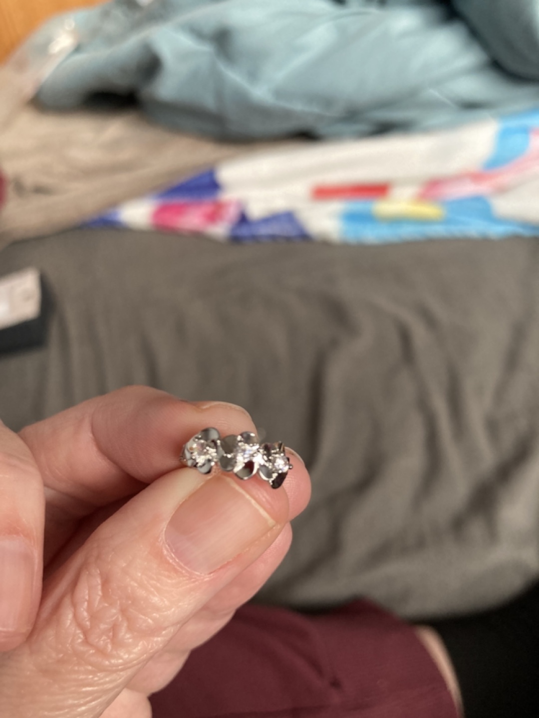 925 Sterling Silver flower hoop earrings - photo 2