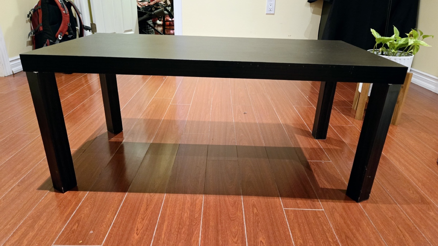 Black rectangular coffee table
