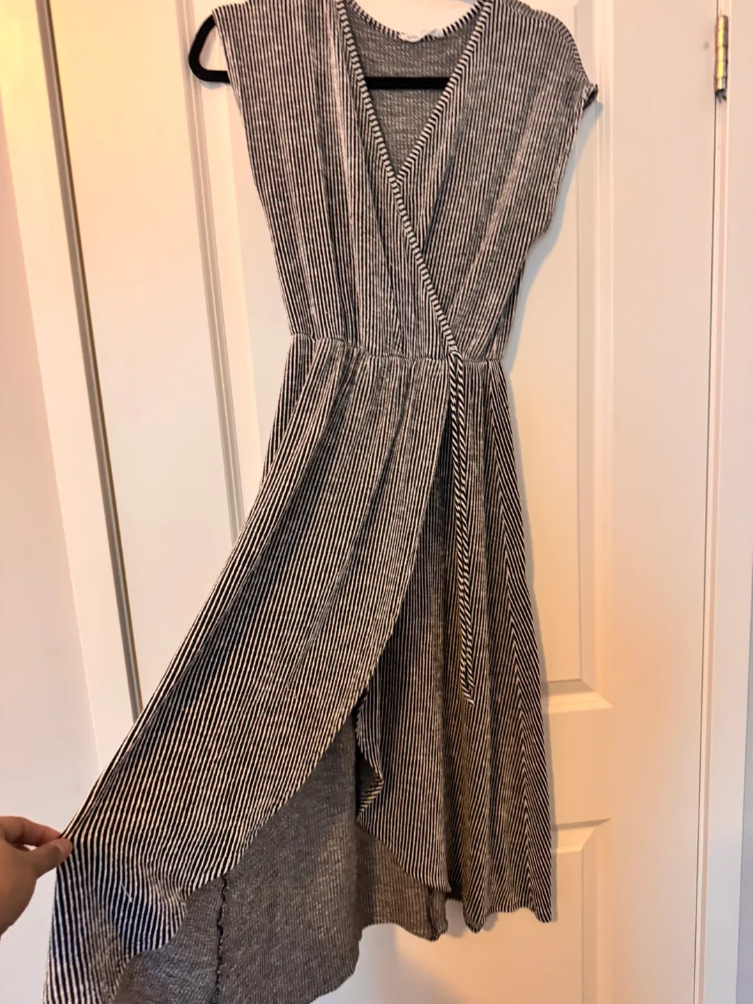 Striped Wrap Dress image indicator(3)