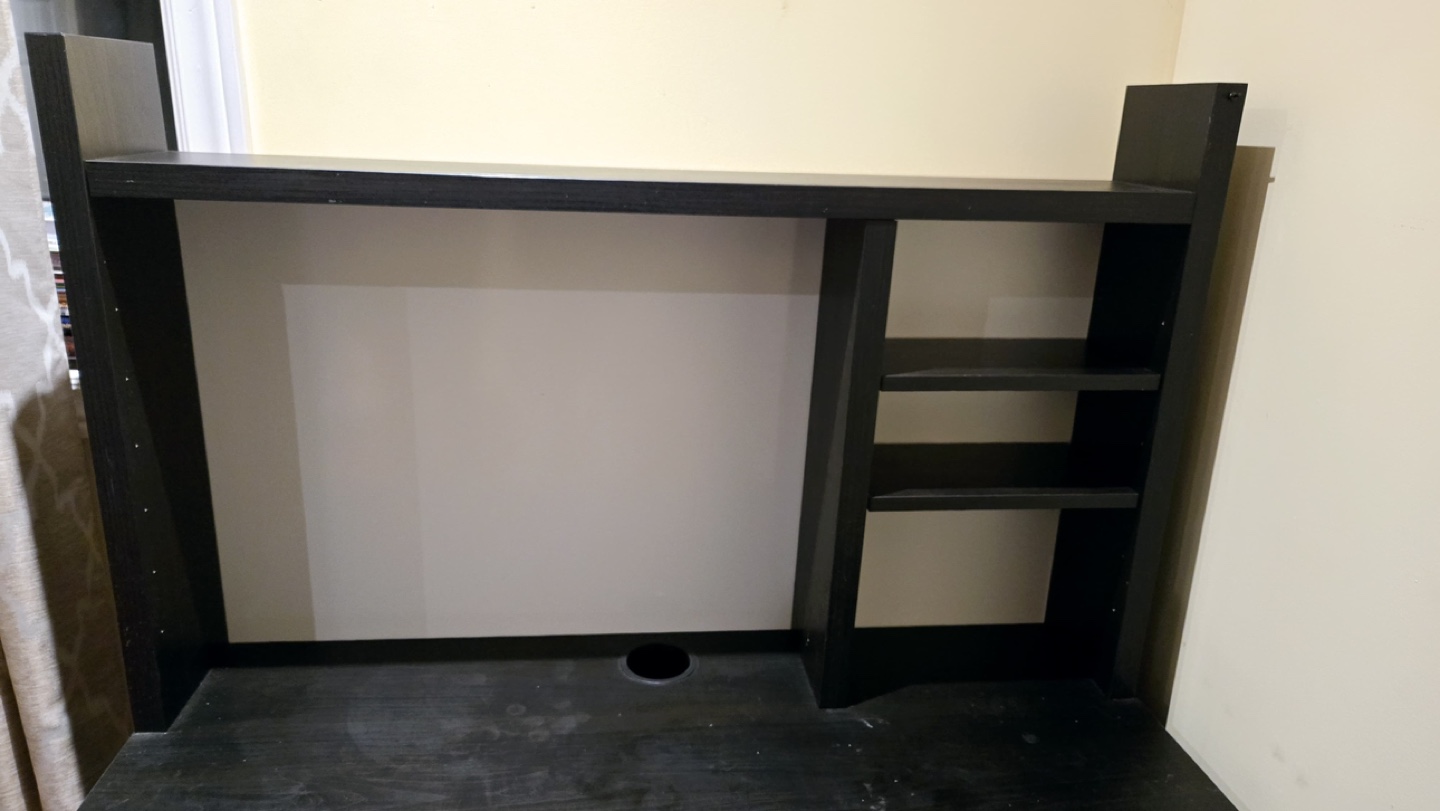 IKEA MICKE Desk with Hutch - Black-Brown - photo 3