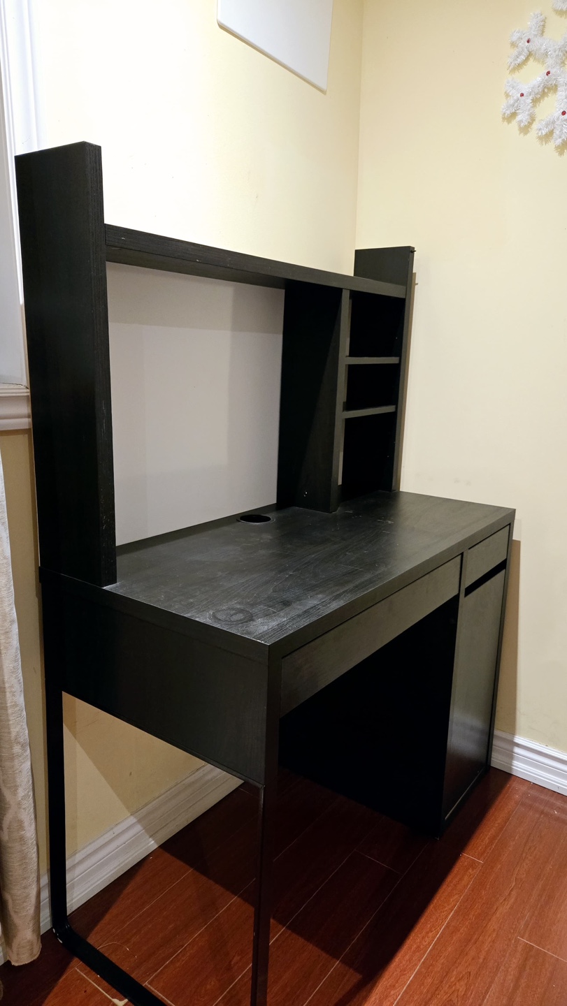 IKEA MICKE Desk with Hutch - Black-Brown - photo 4
