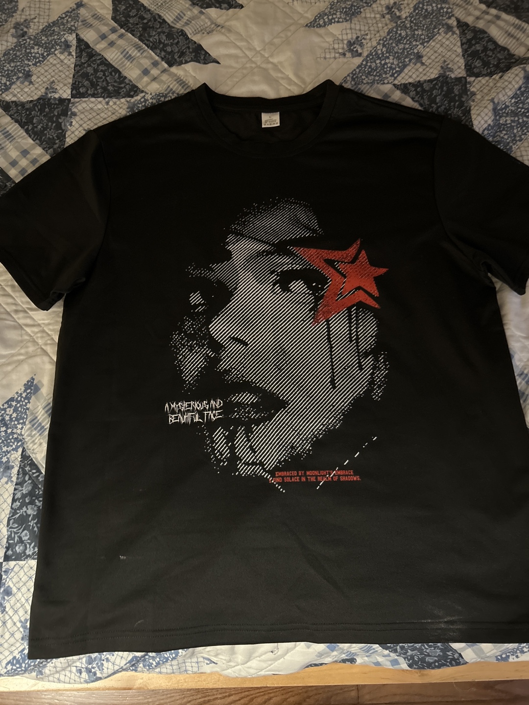 Black Graphic T-Shirt - Size Large - photo 2