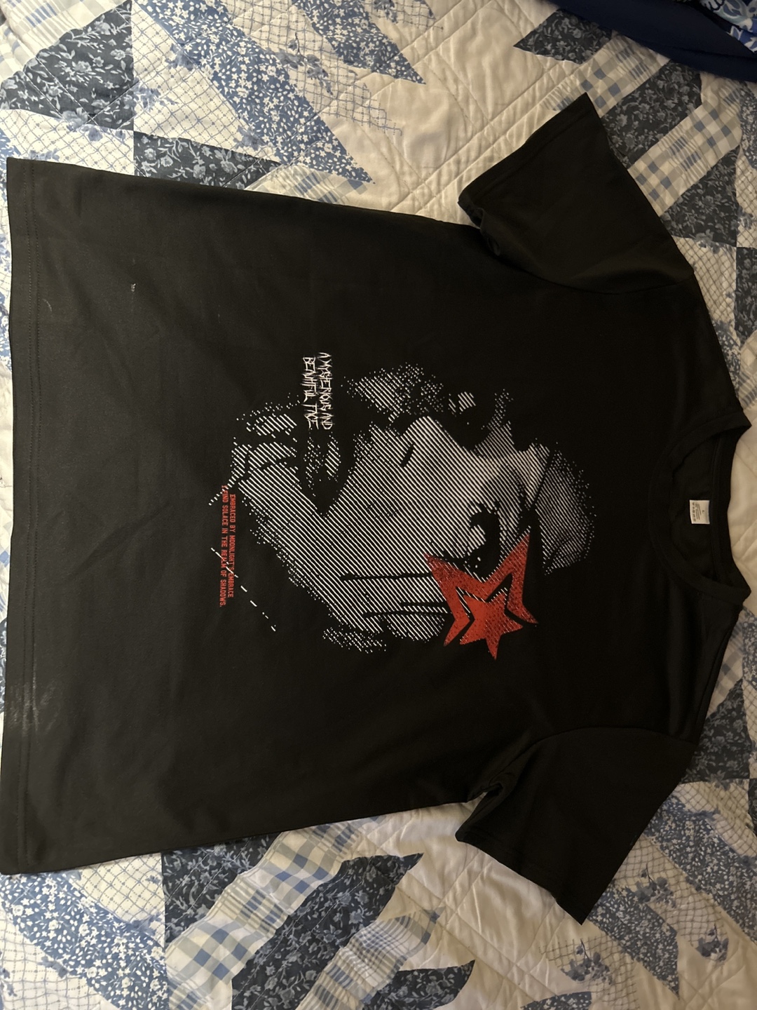 Black Graphic T-Shirt - Size Large