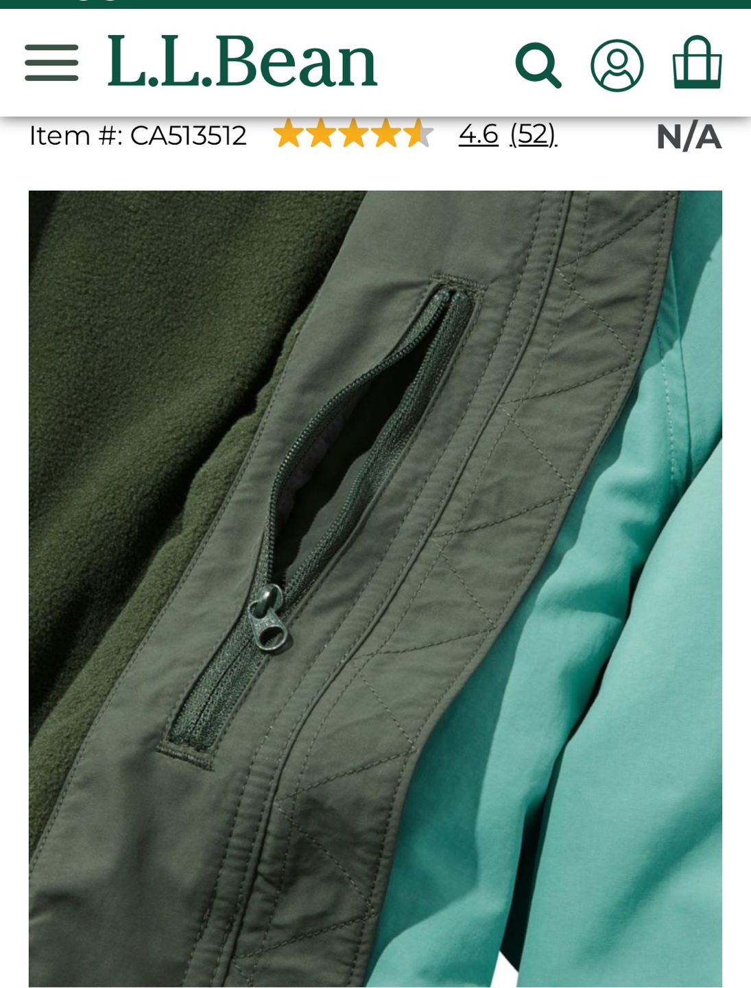 L.L.Bean Women's 3 Season Bomber Jacket - Size L - photo 4