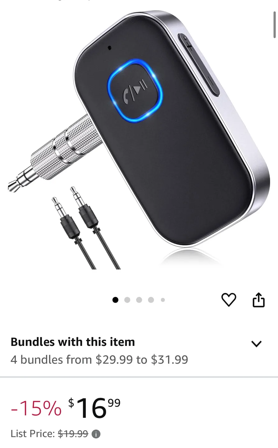 Bluetooth Receiver Brand New Open Box image indicator(3)