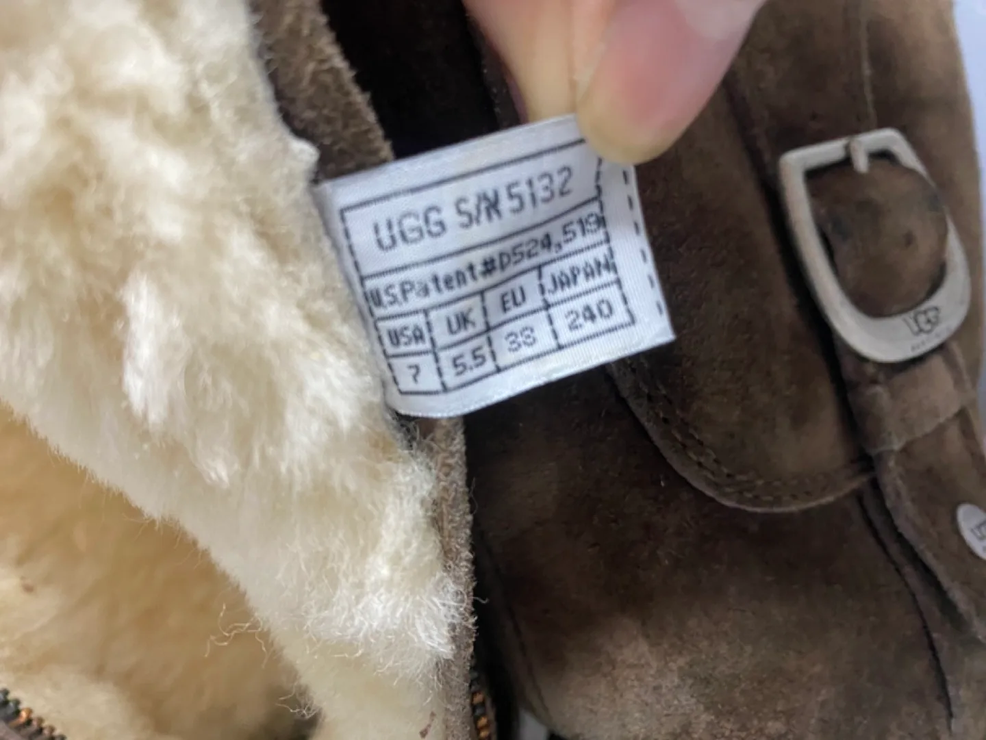 Ugg 5132 Womens Boots Size 7 Brown Classic Tall Suede Sheepskin image indicator(3)