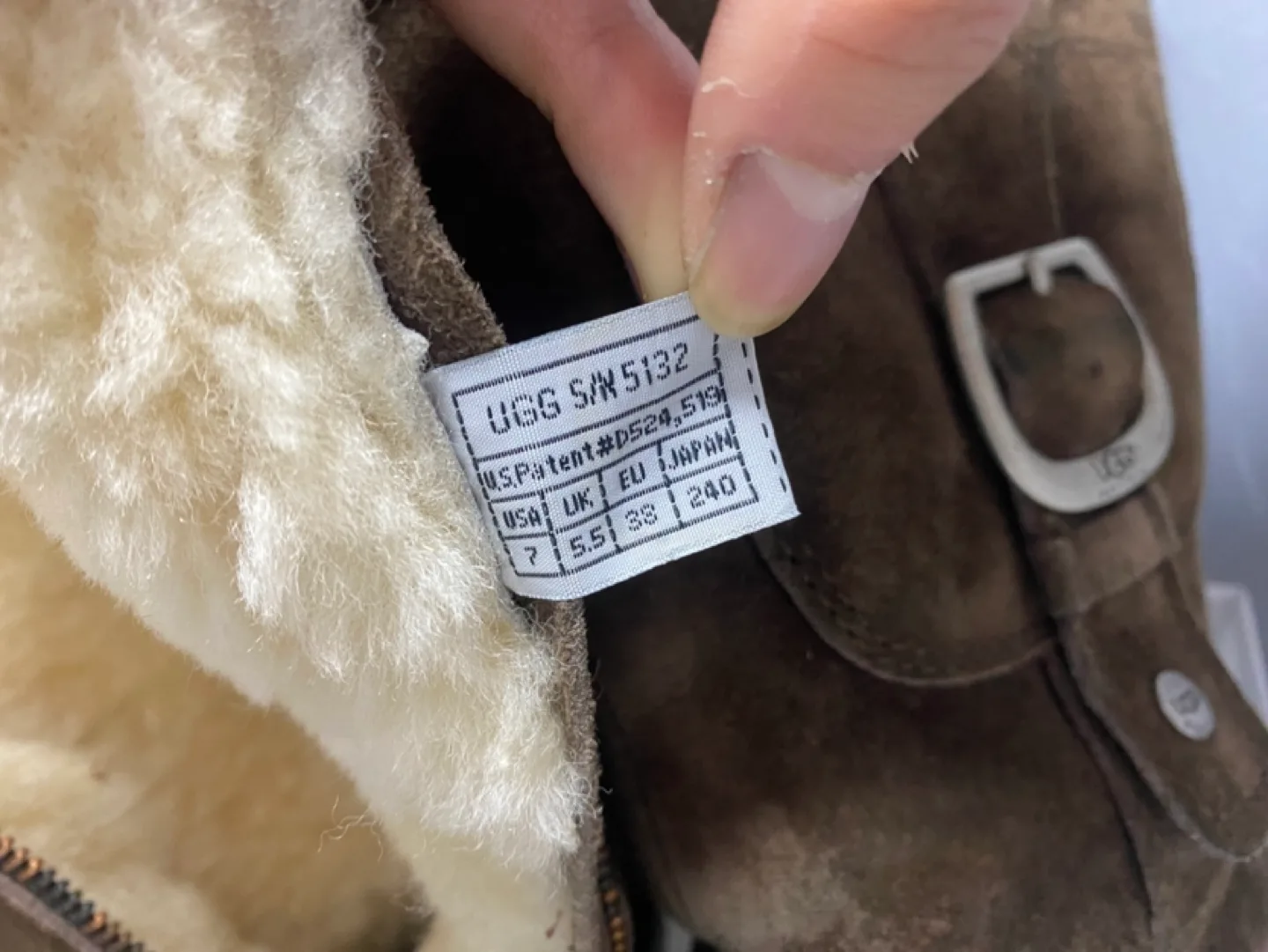 Ugg 5132 Womens Boots Size 7 Brown Classic Tall Suede Sheepskin image indicator(4)