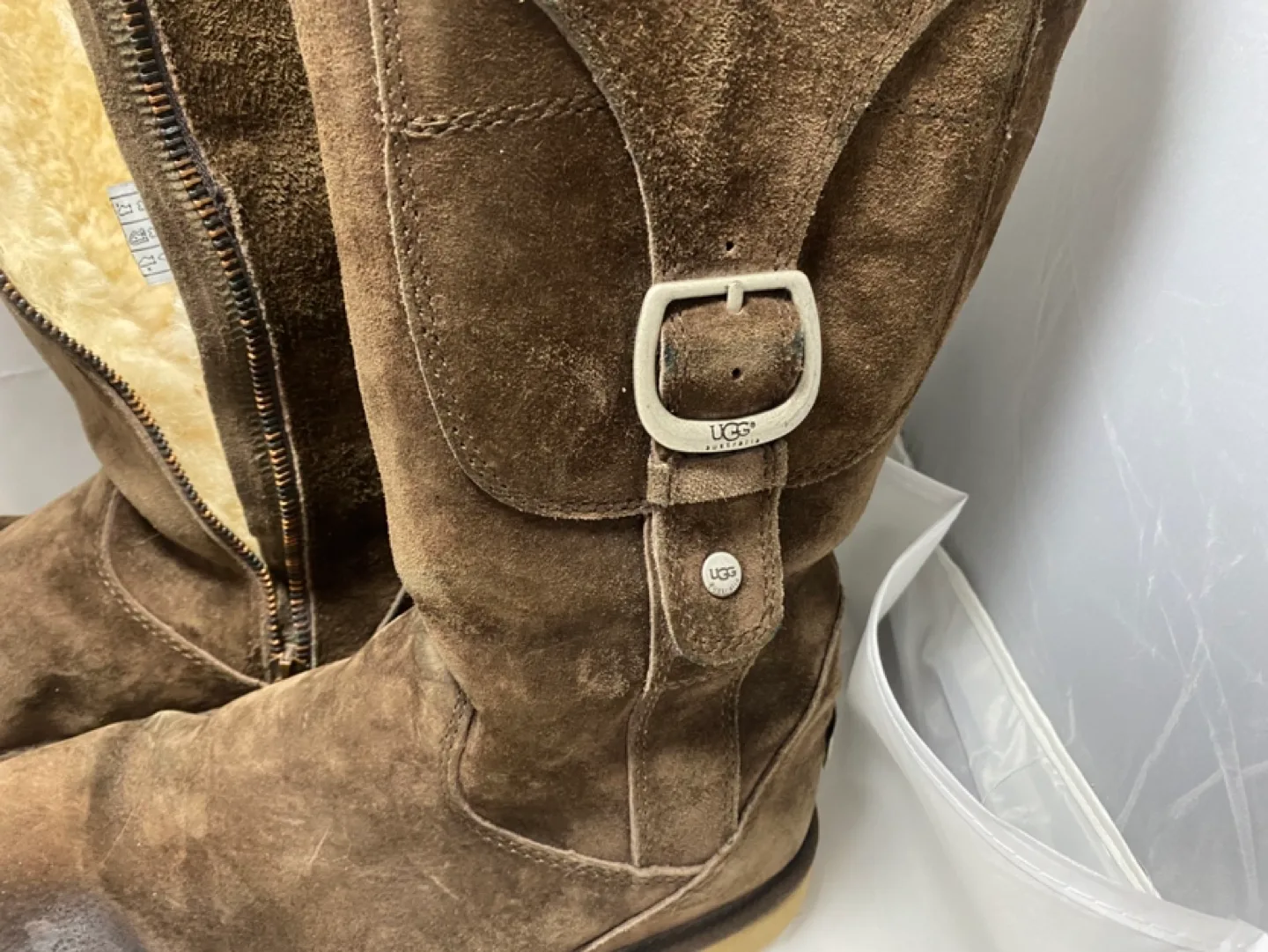 Ugg 5132 Womens Boots Size 7 Brown Classic Tall Suede Sheepskin image indicator(2)
