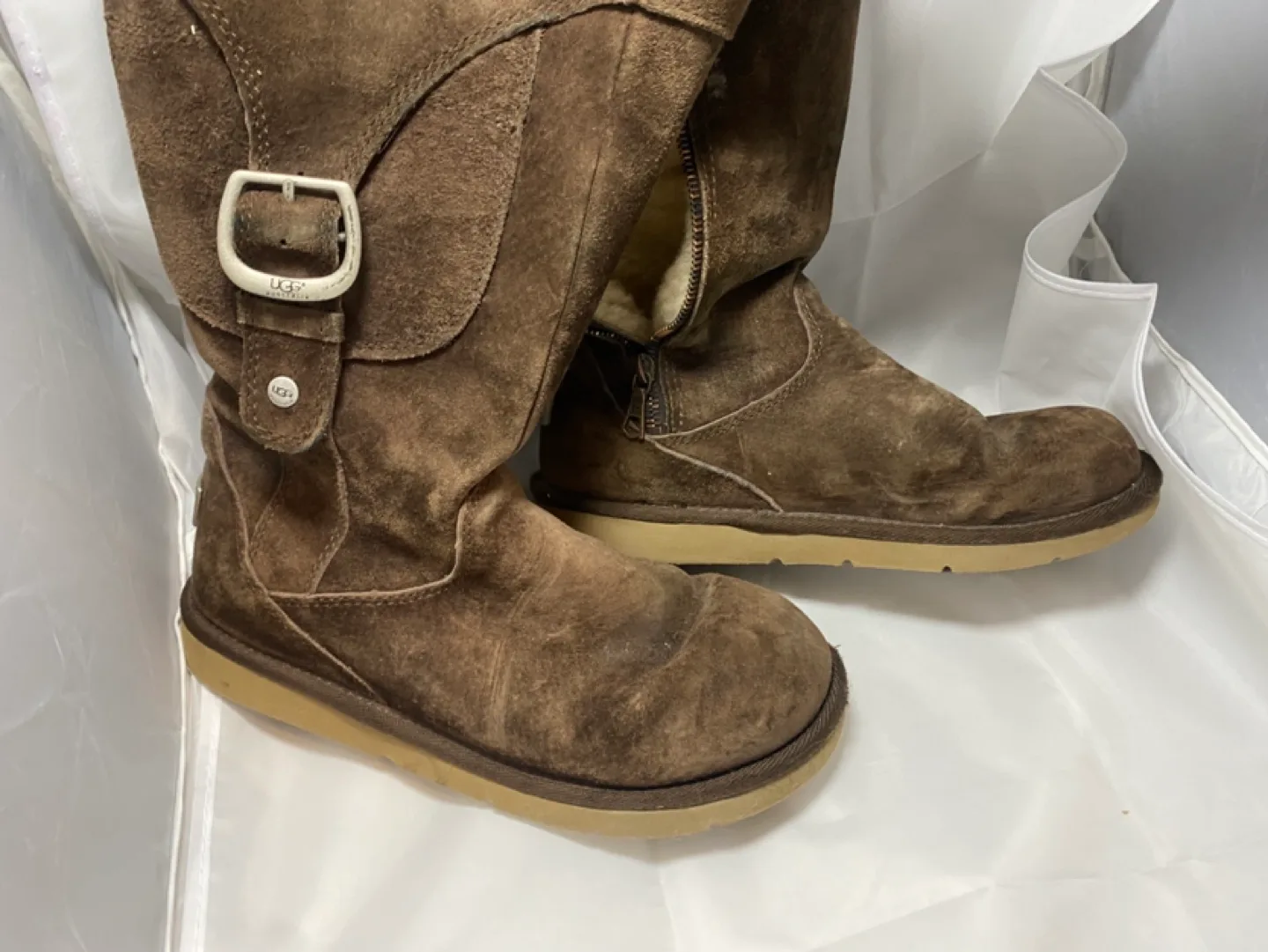 Ugg 5132 Womens Boots Size 7 Brown Classic Tall Suede Sheepskin image indicator(8)