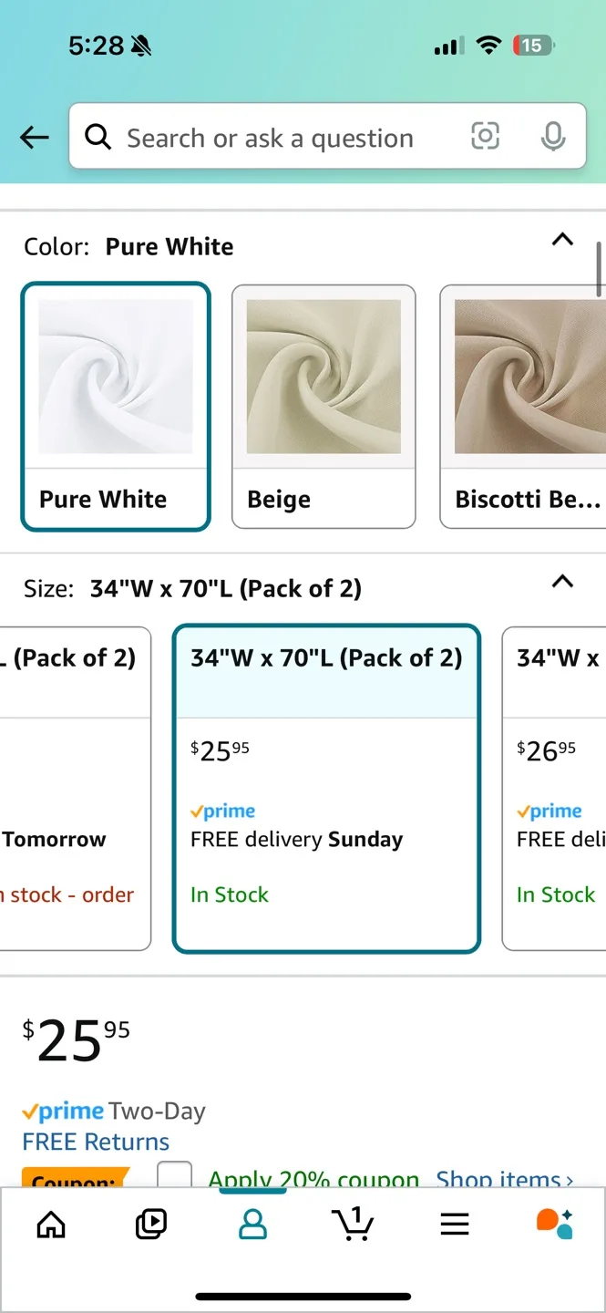 White Bookshelf Room Divider with NICETOWN Curtains image indicator(4)