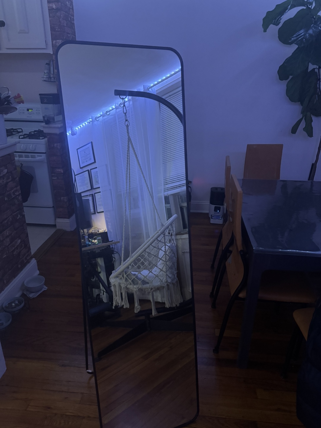 Full Length Mirror with Black Frame