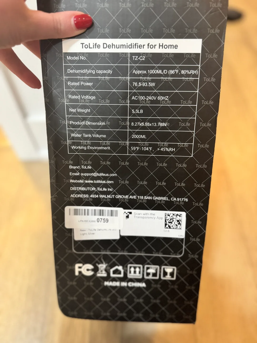 NEW ToLife Dehumidifier, 95 OZ Water Tank image indicator(6)