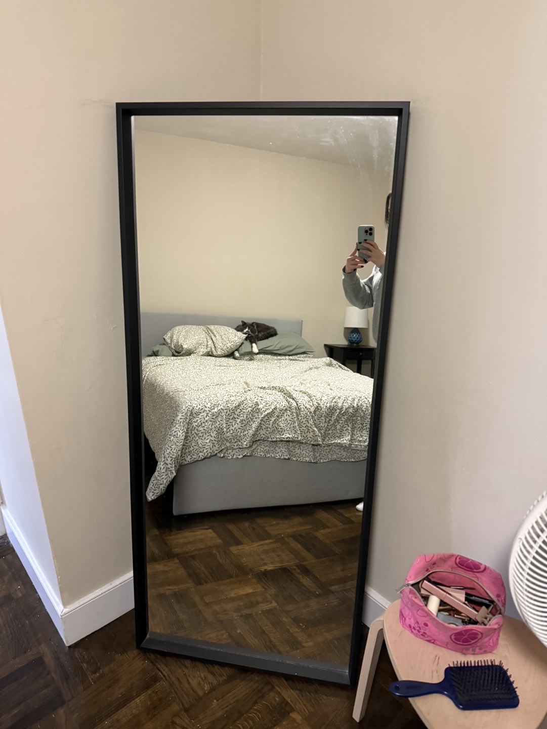 IKEA Full Length Mirror with Black Frame