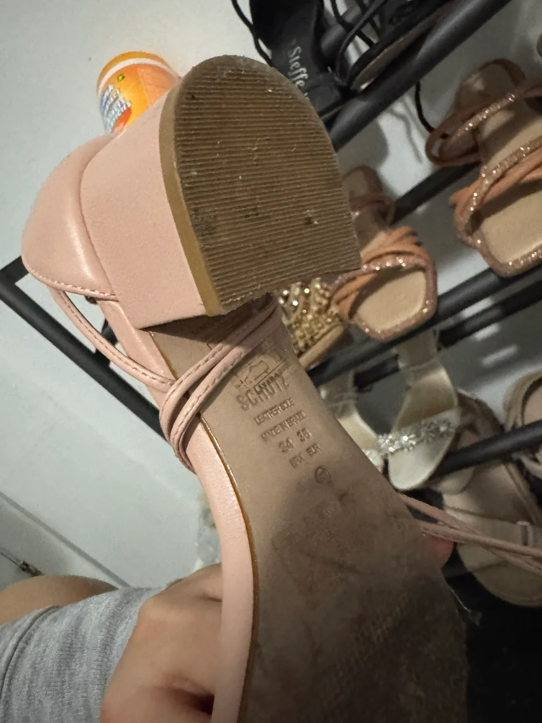 Schutz Blush Pink Rhinestone Sandals image indicator(5)