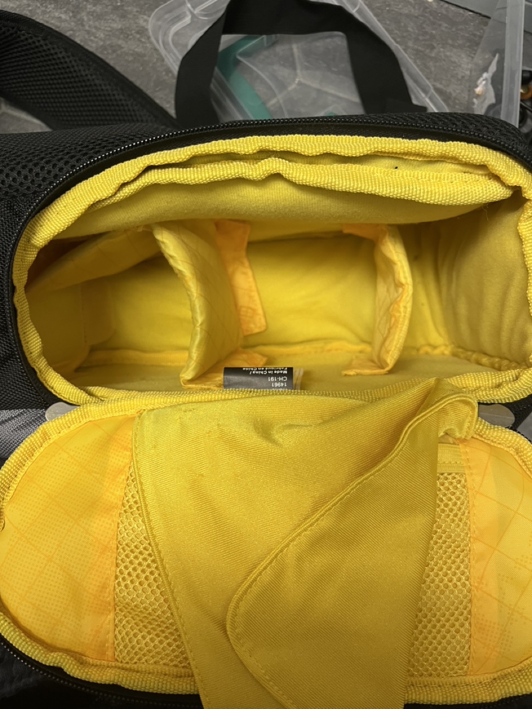 Yellow and Black Camera Bag