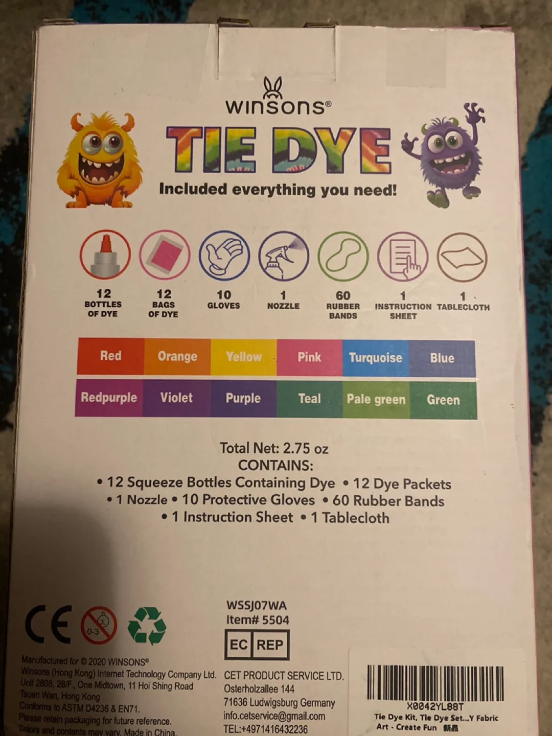 Winsons Tie Dye Rainbow Kit - 96 Pieces image indicator(3)