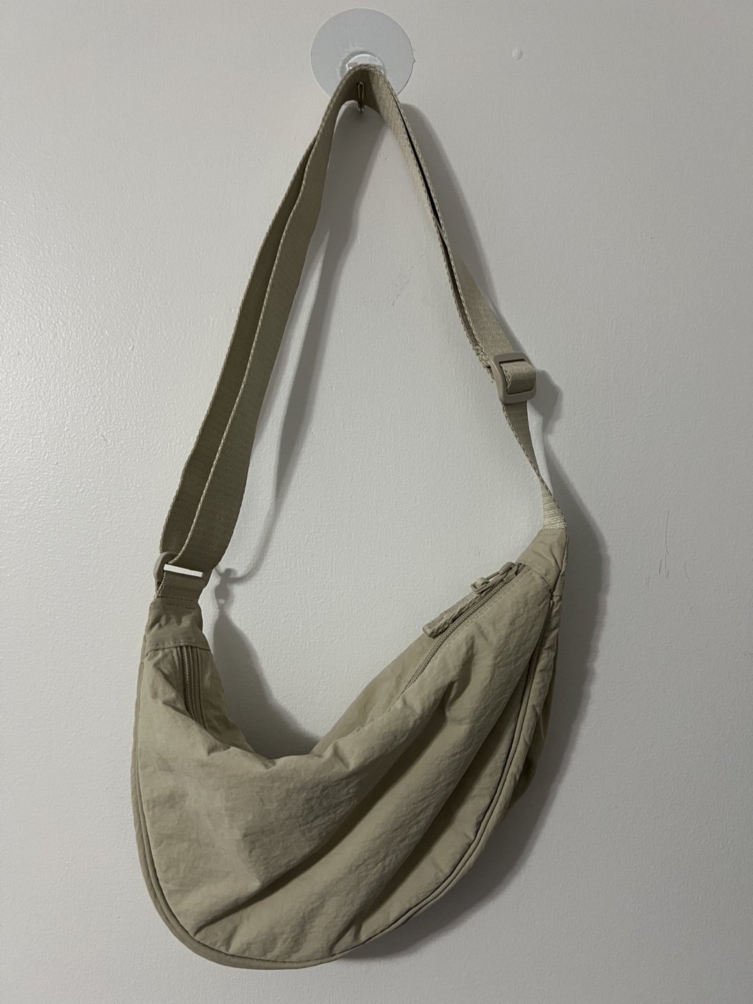 UNIQLO Beige Half-Moon Bag