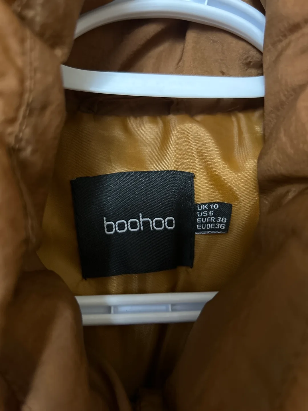 Boohoo Brown Puffer Vest - Size 10 image indicator(3)