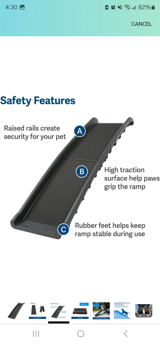 Pet Ramp - Foldable, Lightweight, Supports up to 150 lbs image indicator(2)