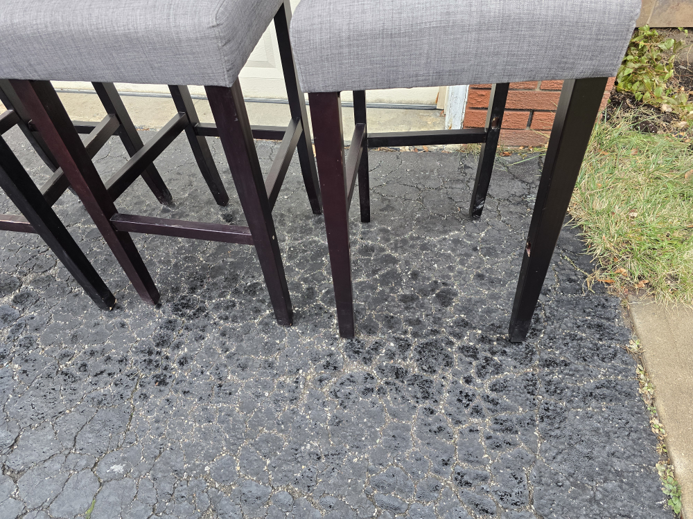 Three Grey Fabric Bar Stools - photo 3