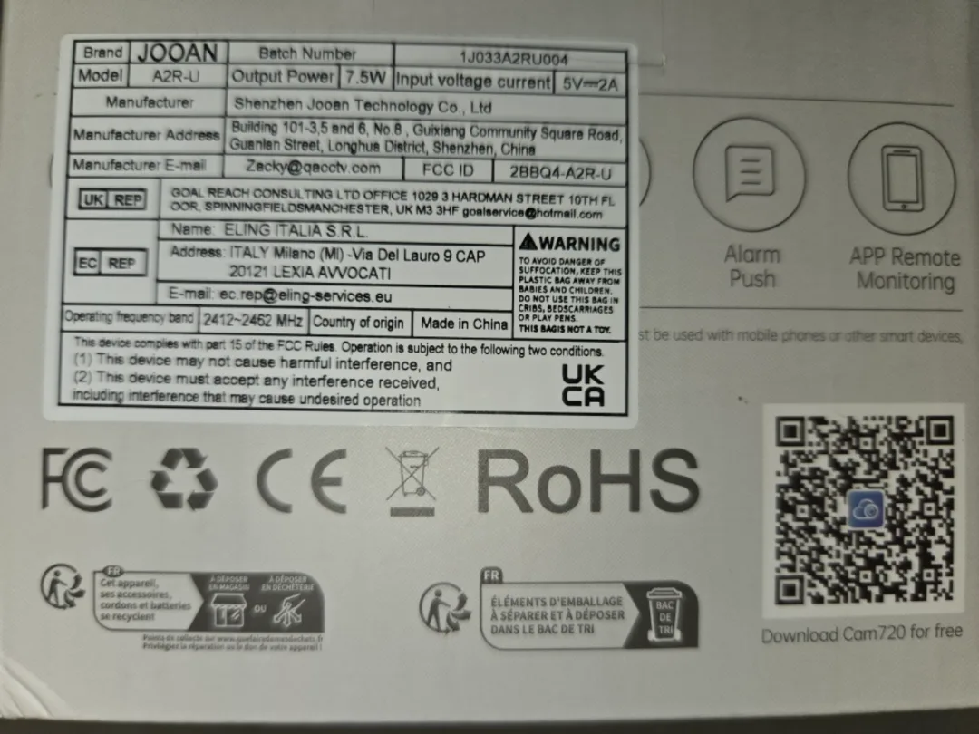 BNIB JOQAN Smart Wireless Security Camera image indicator(3)