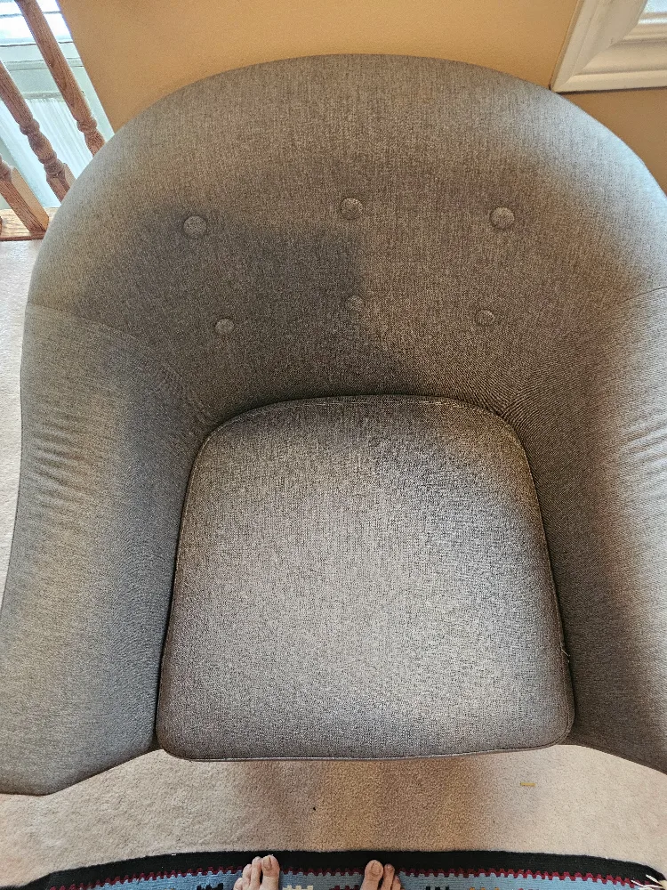 Grey fabric armchair thumbnail