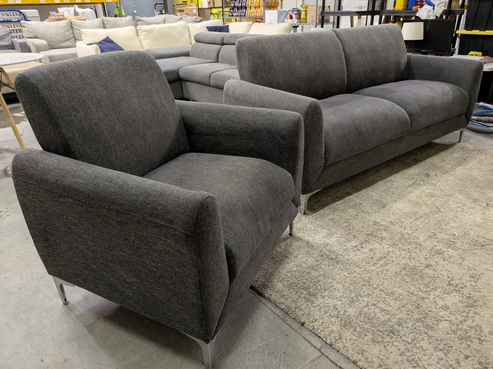 ELEGANT GREY 2 PEICE SOFA SET.FREE DELIVERY!!! - photo 2
