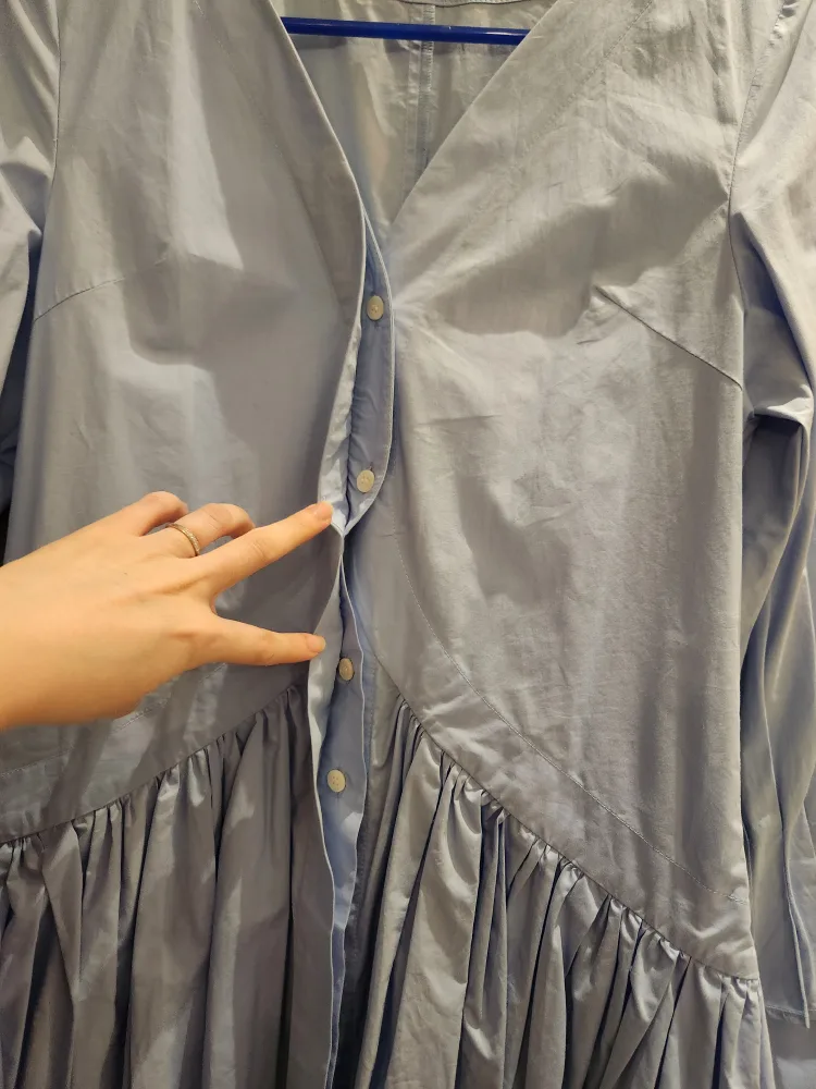 Blue Button-Down Dress image indicator(4)